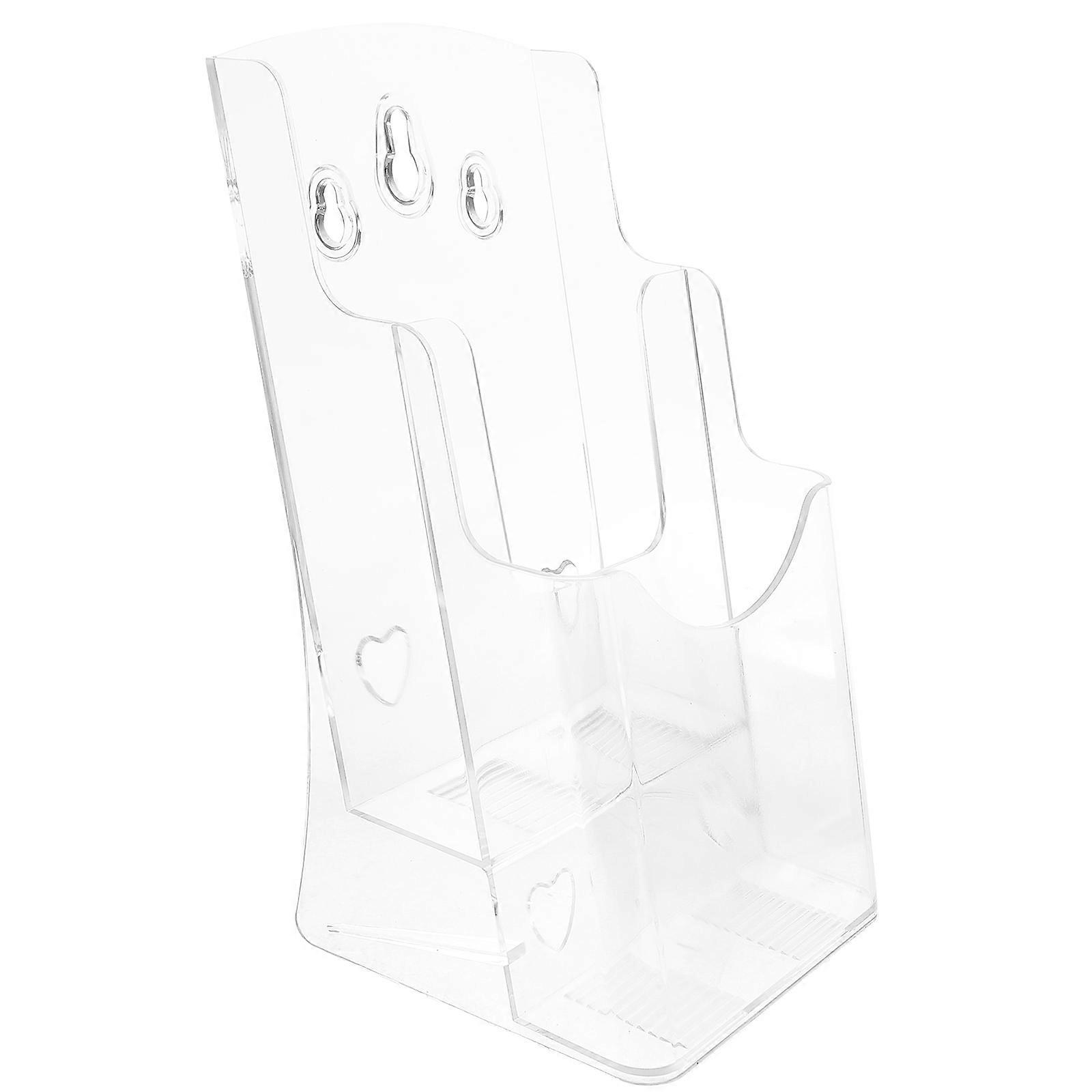 Transparent Acrylic File Organizer for Storage Use Sturdy Desktop File Stand with Classified Design 4 Layers