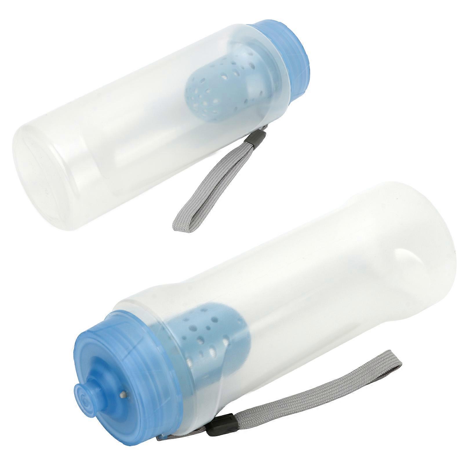 בקבוק מים מסונן חיצוני בקבוק מים נייד עם מסנן לנסיעות טיולים תרמילאים קמפינג 750ml לבן