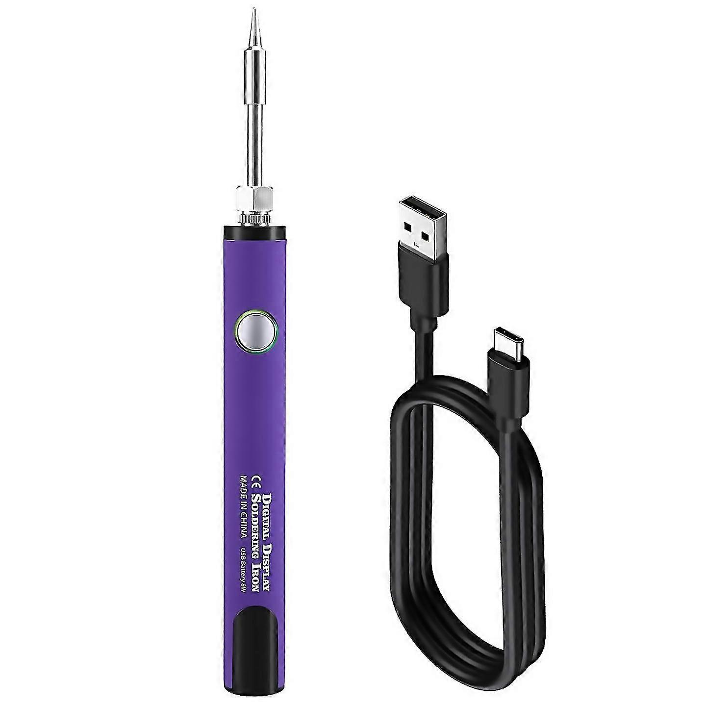 For 510 Thread Mini Soldering Iron Kit 3gear Adjustable Voltage Violet