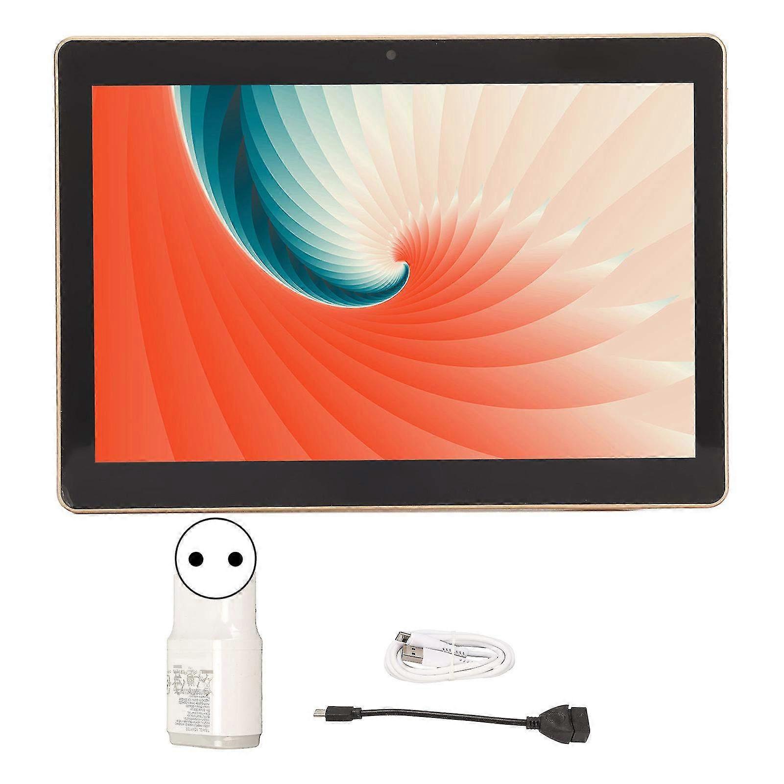 10.1 Inch Android 11 Tablet with 6GB RAM & 128GB ROM - 1960x1080 IPS Display, WiFi Calling, EU Plug Compatible