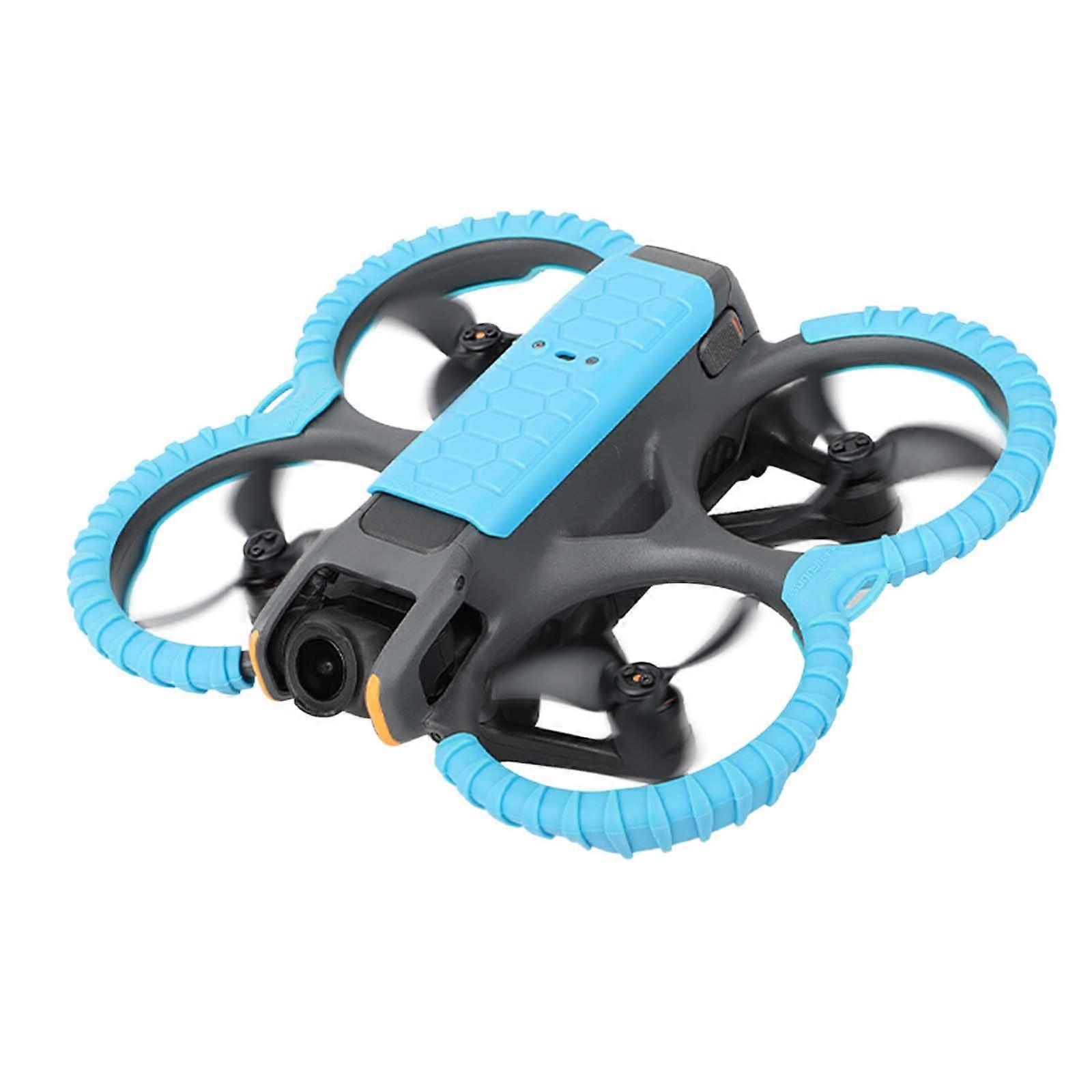AVATA2 Back Protective Case Propeller Guard for DJI Avata 2, Scratch Resistant Bumper Ring Cover, Blue Accessory Set