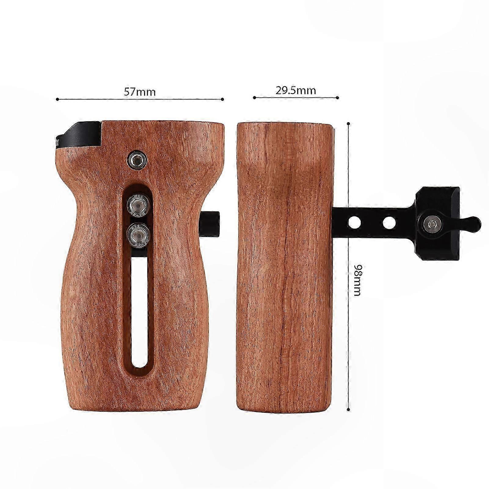 Universal Camera Cage Handle with NATO Clamp, Cold Shoe Mount, Adjustable Height, 2 Pack for Top/Side Grip Support