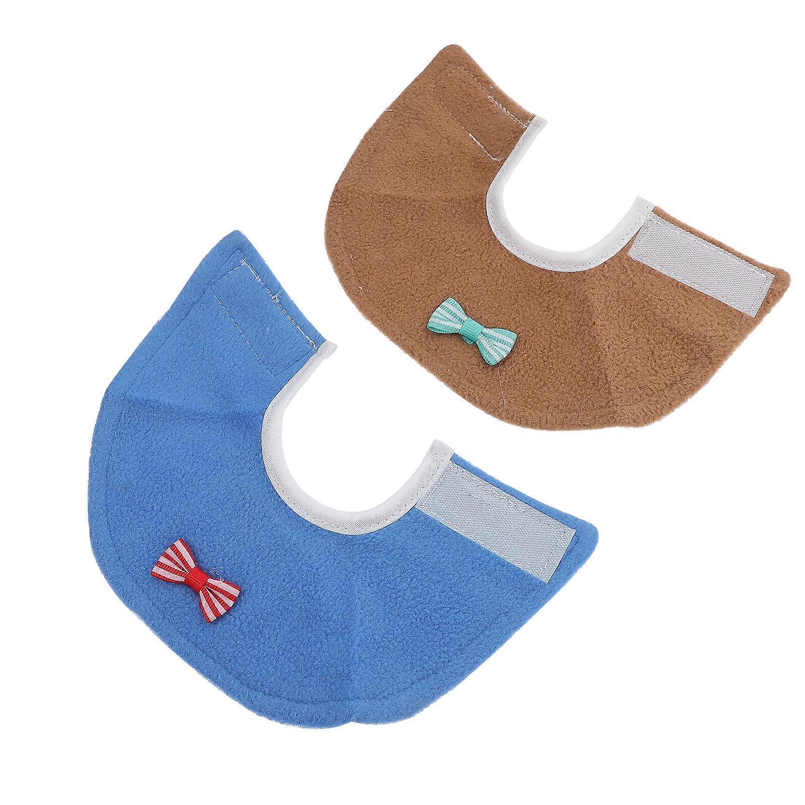 Parrot Protective Collars 2Pcs Blue Felt Cloth Parrot Accessories for Pet Durable Craftsmanship