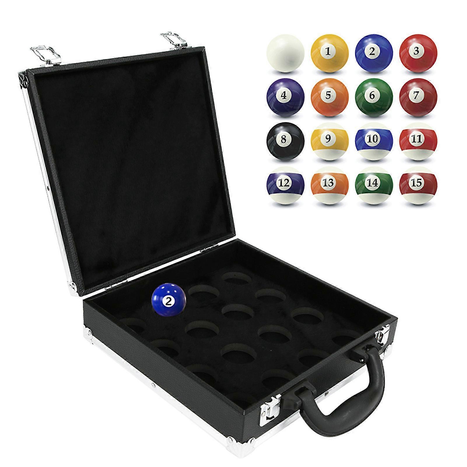 Snooker Billiard Balls Storage Box with Carry Handle Pool Case
