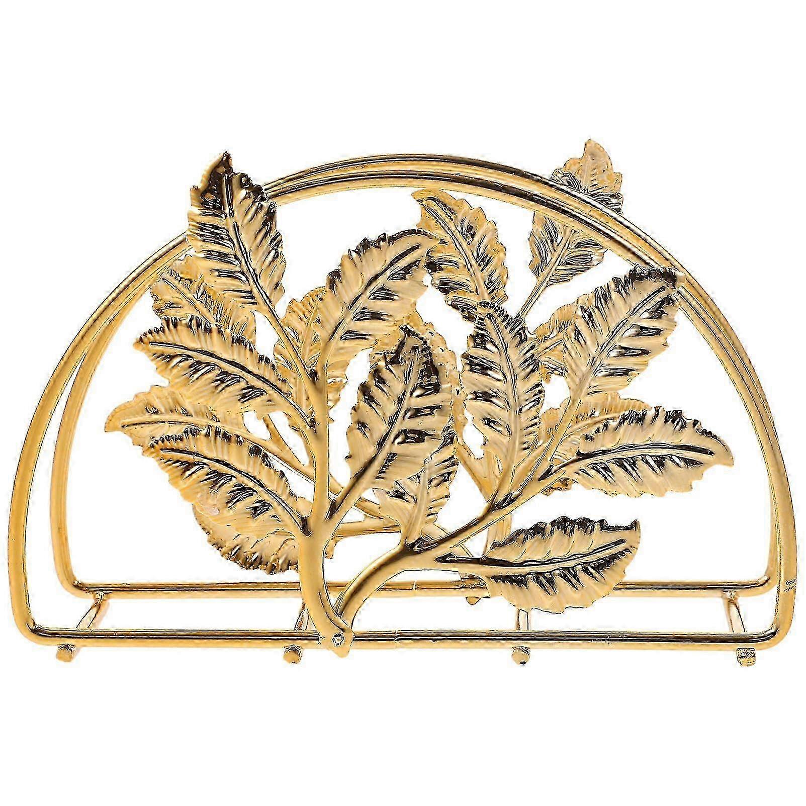 Elegant Gold Leaf Napkin Holder for Dining Table Decor
