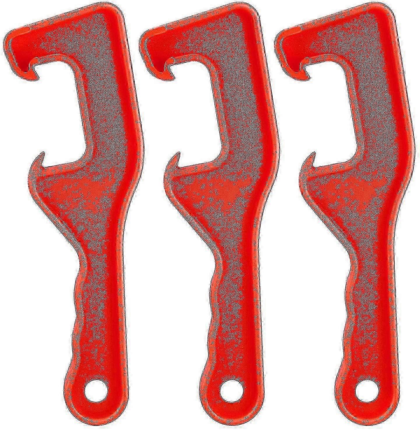 3-Pack Red Plastic Bucket Lid Openers for 5-Gallon Buckets, Easy Opening Tools