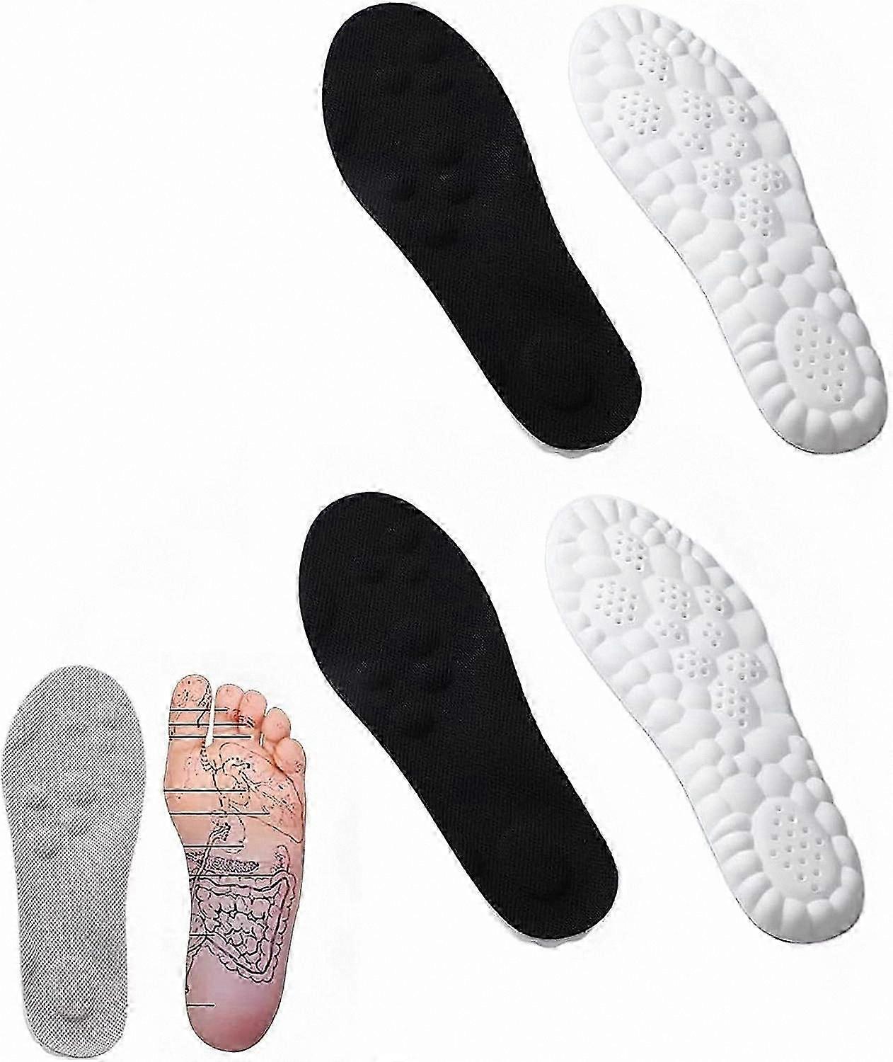 Memory Foam Insoles, 2 Pairs U-Shape Comfort Inserts, Breathable High-Elastic Support for All-Day Wear