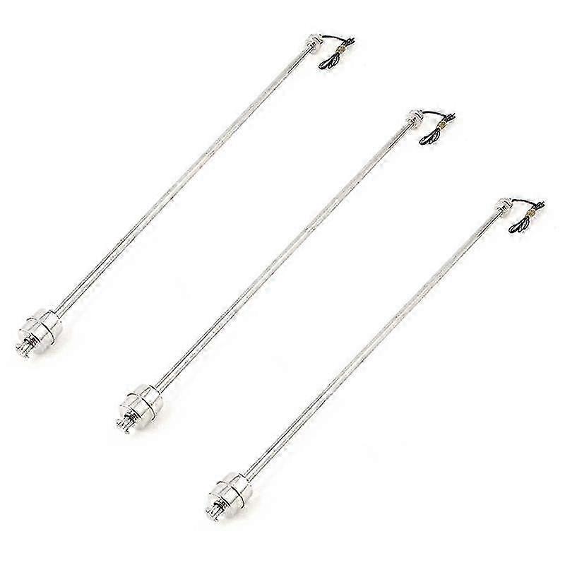 3X 50cm Stainless Steel Float Switch for Water Level Liquid Sensor Vertical Use