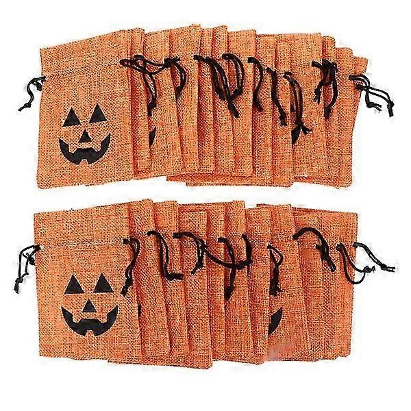 2025 25Pcs Halloween Drawstring Storage Bags Practical Snack Candy Bags Gift Pouches