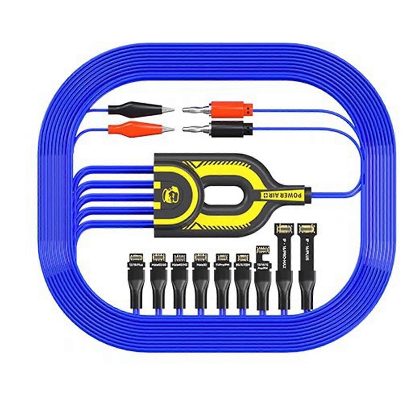 Multifunctional 10 Connector Charging Cable Simultaneous Device Charging Phone Repair Power Boost Cable Multicolor