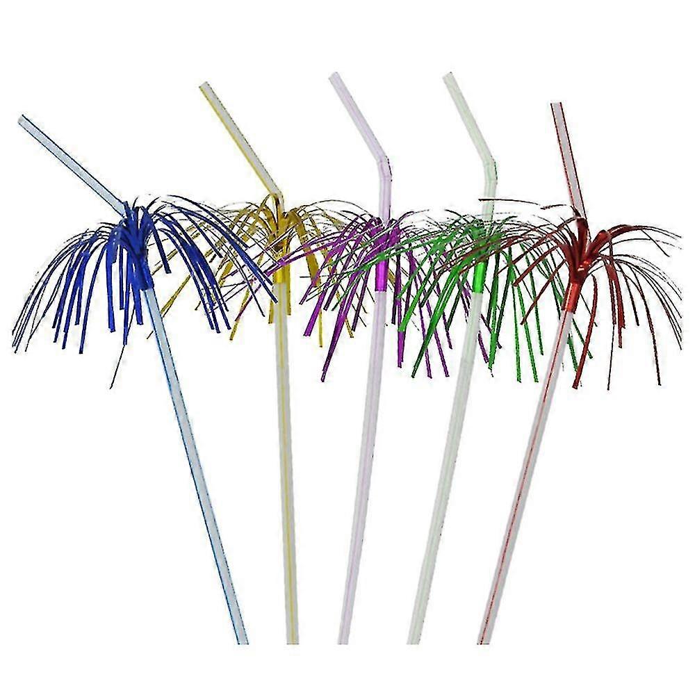 100pcs Disposable Fireworks Straws Party Decorative Drinking Straw ...