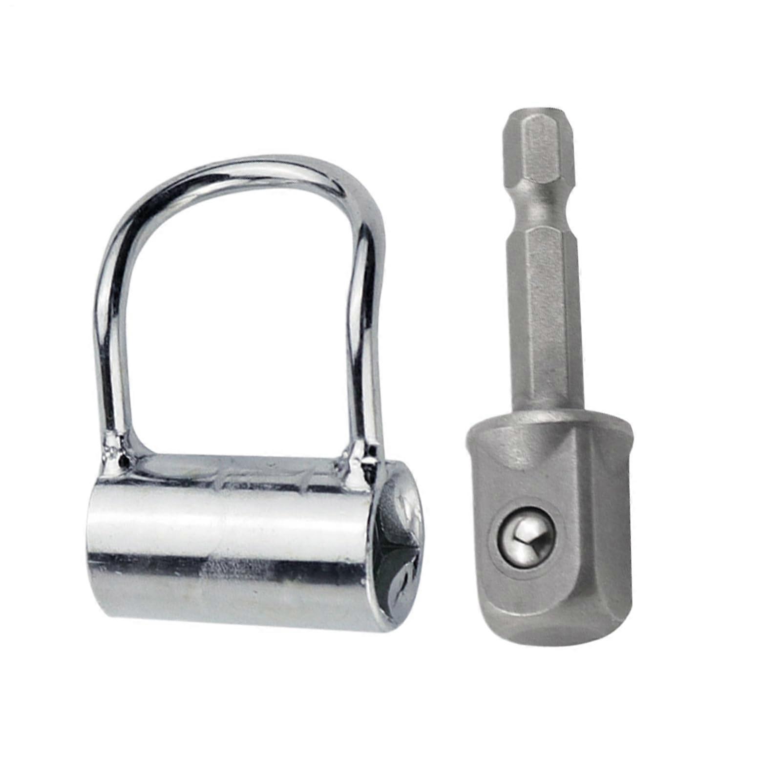 Angle Stop Valve Wrench For Tight Spaces, Plumber Tools, Stainless Steel, Under Sink Maintenance, Stainless Finish