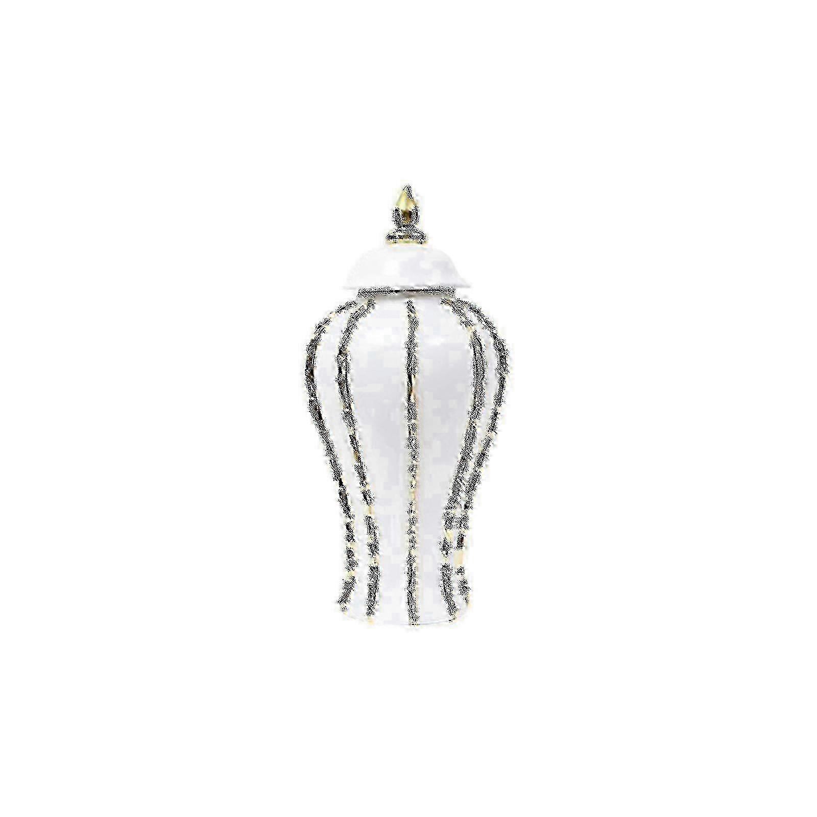 Ceramic Ginger Jar Vase for Home or Office Decoration