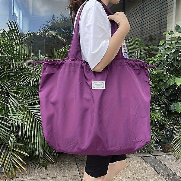Large-capacity shoulder bag, foldable, lightweight, durable and reusable