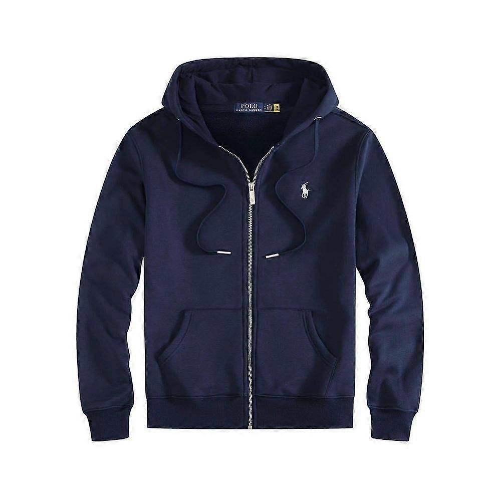 Ανδρικό κεντημένο Polo Horse Logo Hoodie Set με Fleece Jacket και Ζακέτα