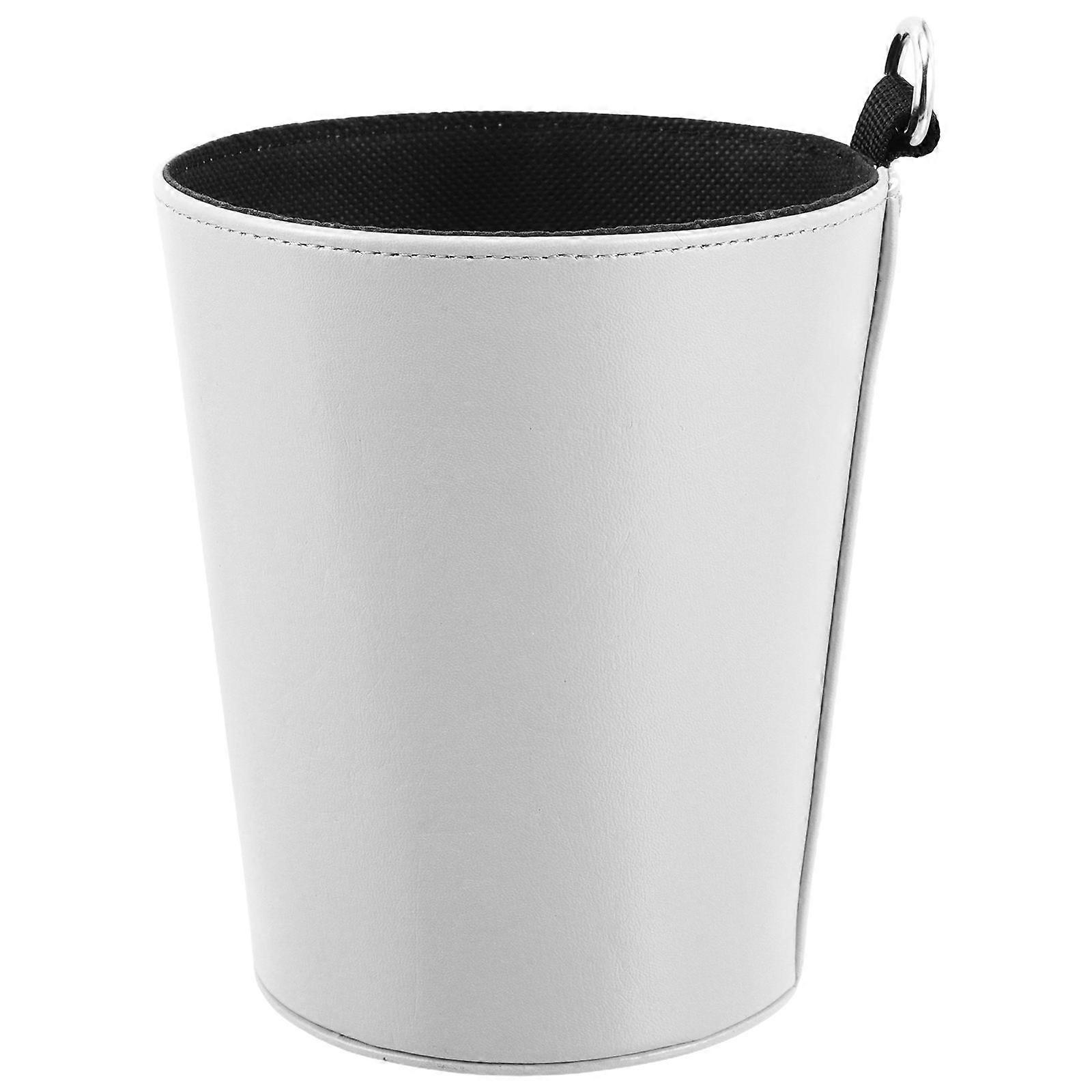 Auto Trash Can Truck Trash Can Organizing Leakproof White 6×5.1×5.1in 1Set