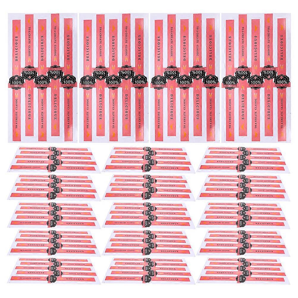 Baking Seal Stickers Packaging Box Decorative Sealing Sticker for 200Pcs