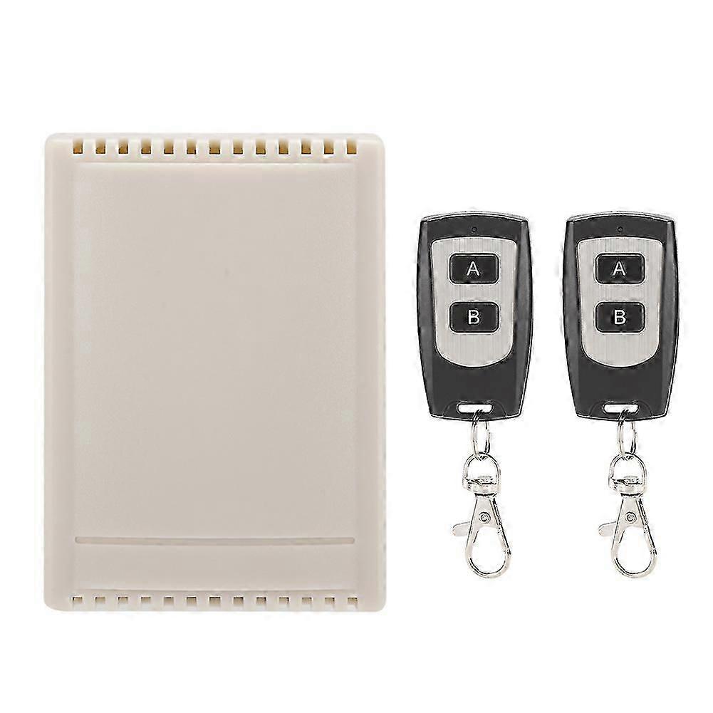 Waterproof 2-Channel Remote Control Switch Kit - AC85-250V with Learning Code