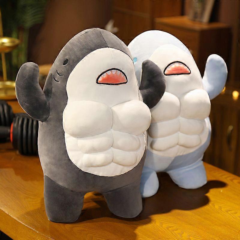 Muscle Shark Plush Toy 60cm Large Hugging Pillow