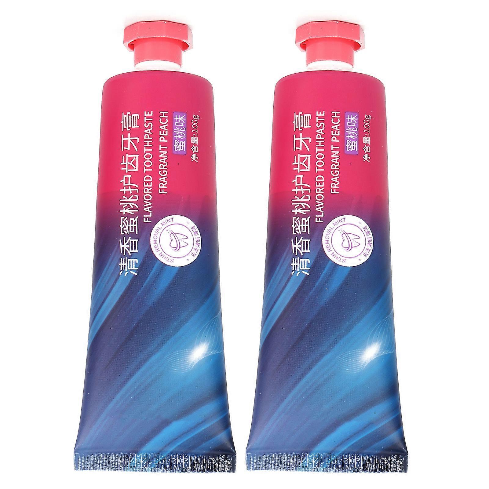 2pcs Natural Whitening Toothpaste 100ml Deep Clean Nectarine