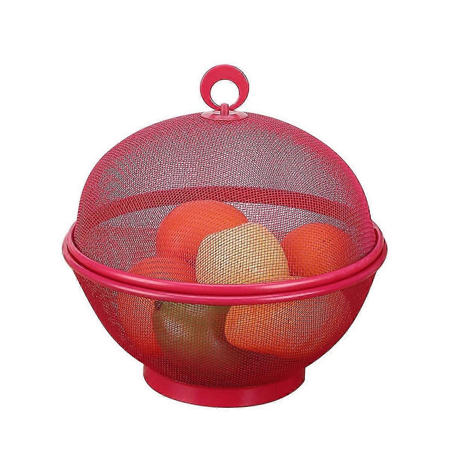 Kitchen Ware with Lid Fruit Plate Red