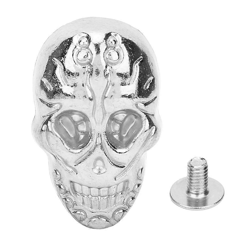 20PCS DIY 15.66 x 25.24mm Punk Studded Rivet Gothic Ornaments / Shoes Accessories88 Ghost Head Silver
