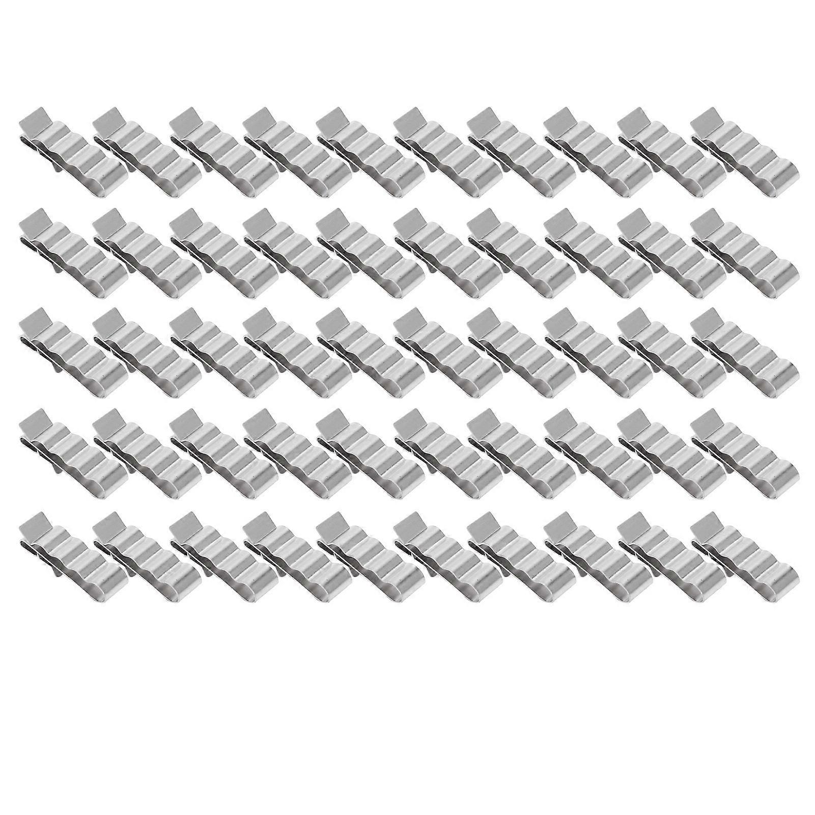 50PCS Cable Management Clips 304 Stainless Steel 4 Wire Cable Clamp for Photovoltaic Solar Panel