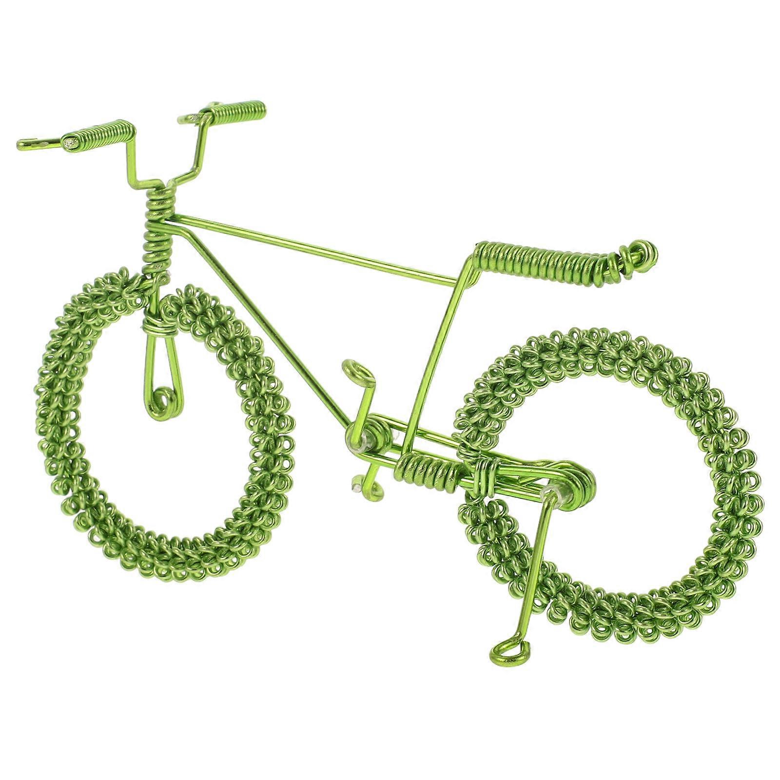 Tiny Bicycle Model for Decor 4Pcs Wire Mini House Accessory