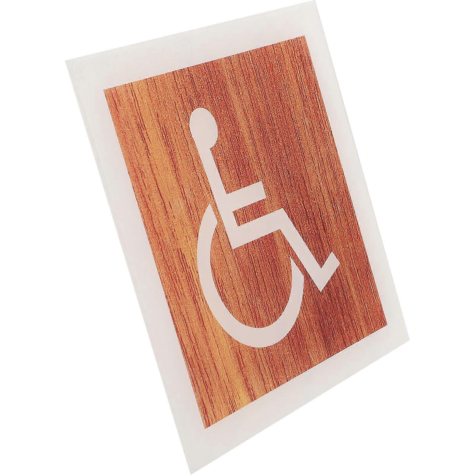 Disability Restroom Sign Acrylic Wheelchair Bathroom Sign for Indoor Usage