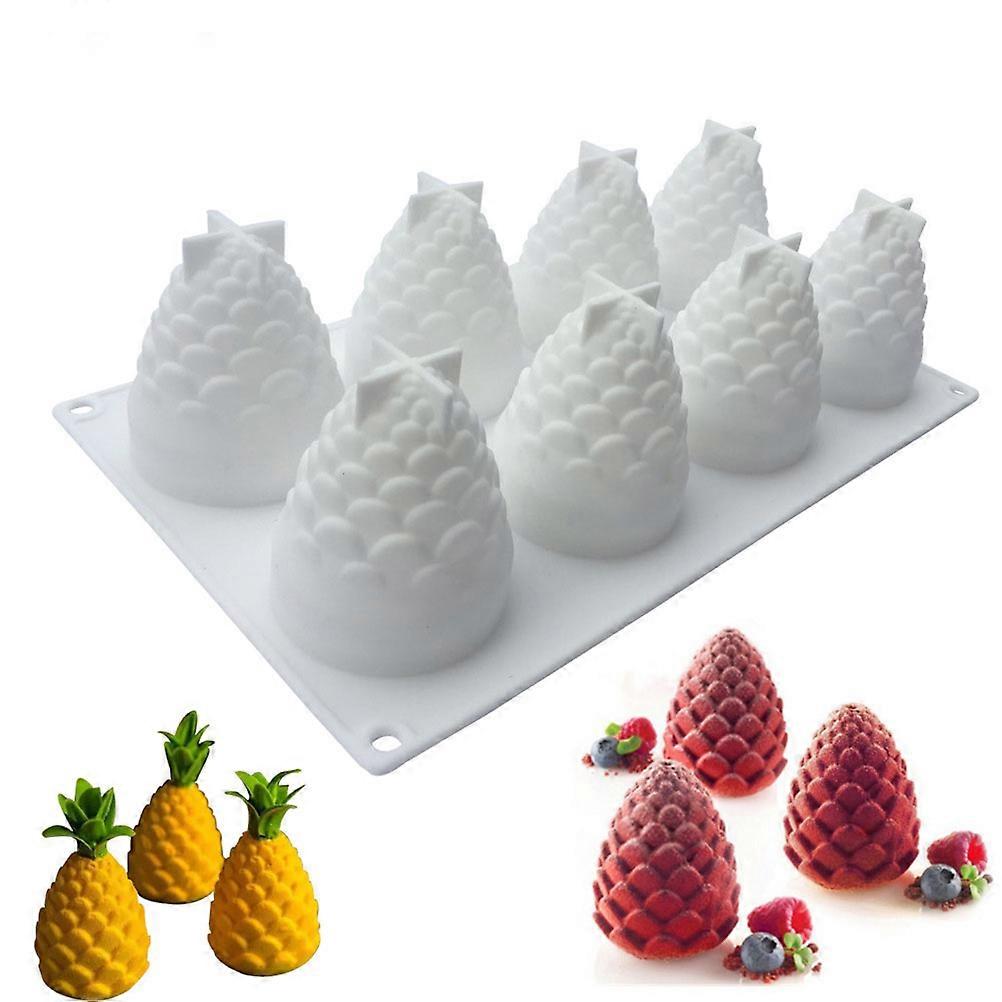 Baking Tools 8 Cavity Pine Cone Silicone Mold for Ice Cream Chocolate