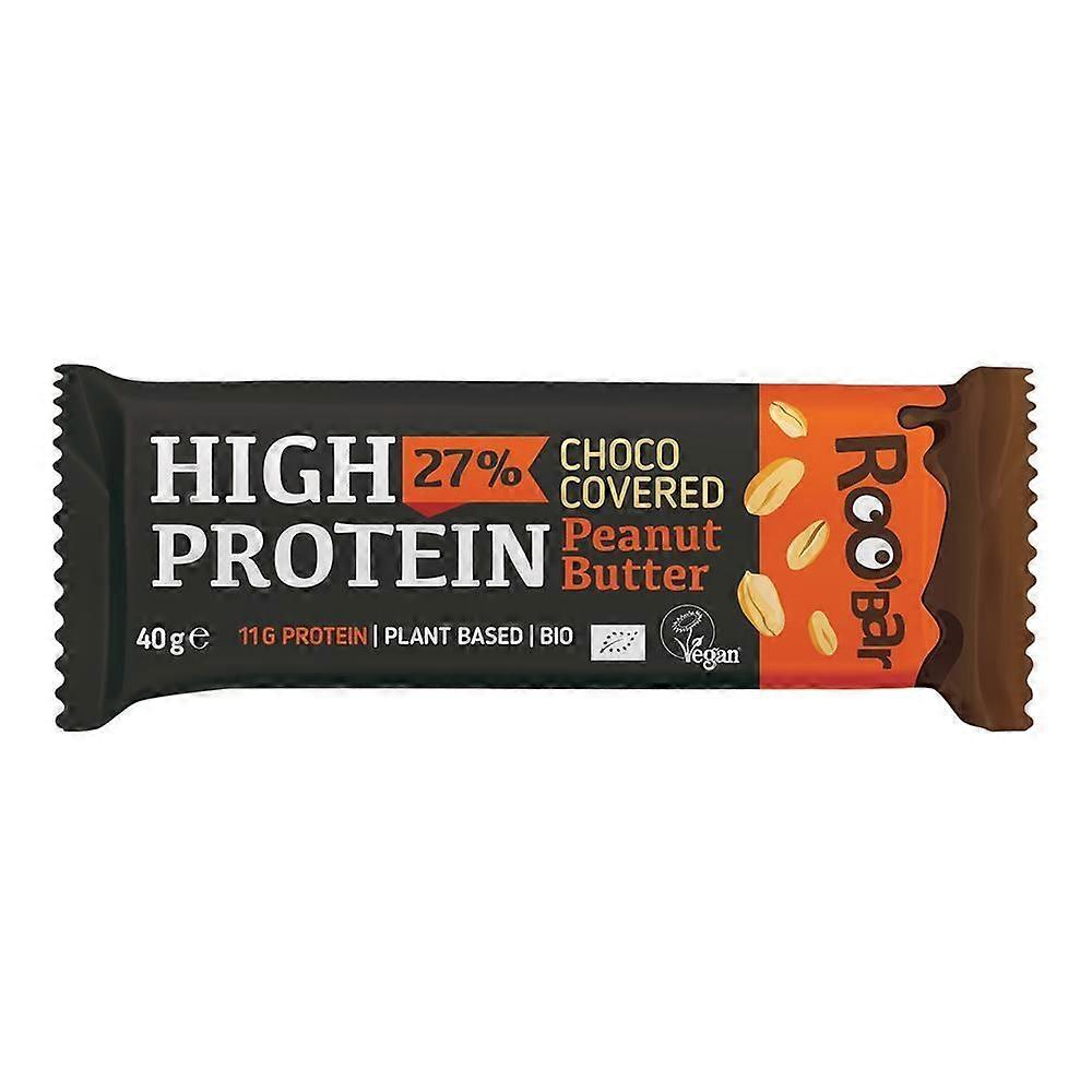 Roobar High Protein Chocolate Peanut Bar 40g - 16 Pack