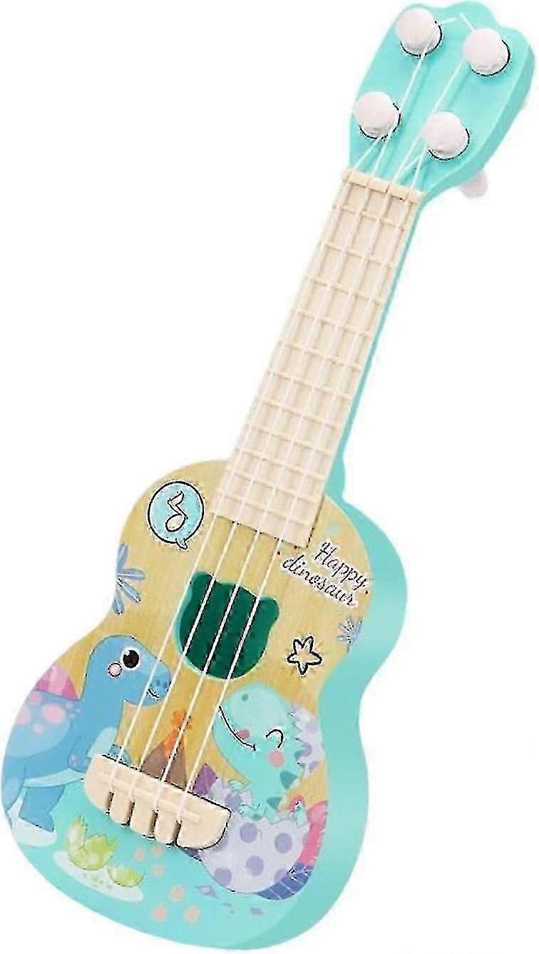 Mini Ukulele Guitar Toy Skill Improving 4 Strings Early Developmental Small Guitar, Dinosaur