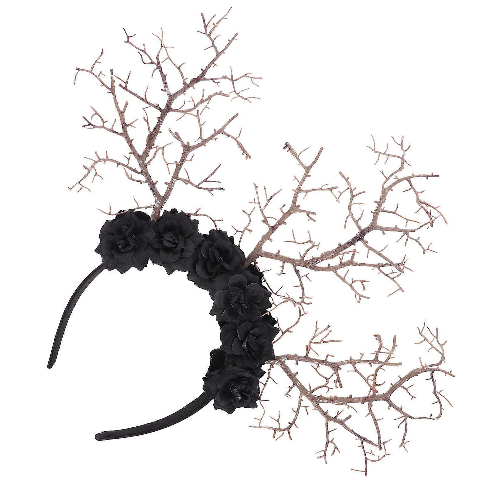 Party Headband for Decoration 2Pcs Simulated Flower Tree Branch Headband