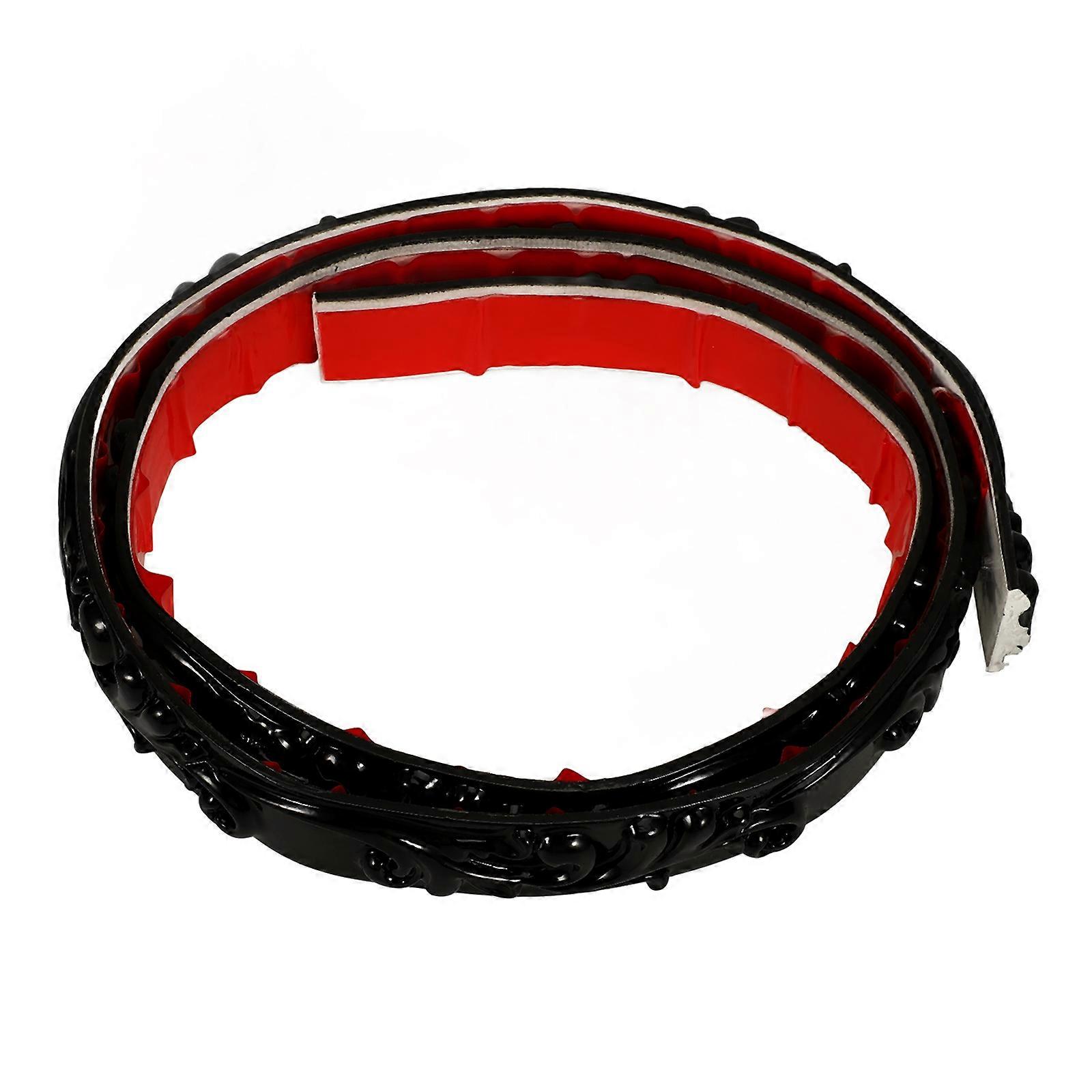 Flexible Trim Caulk Strip Wall Molding Trim Wall Corner Protection Pvc Black Self-Adhesive 1roll