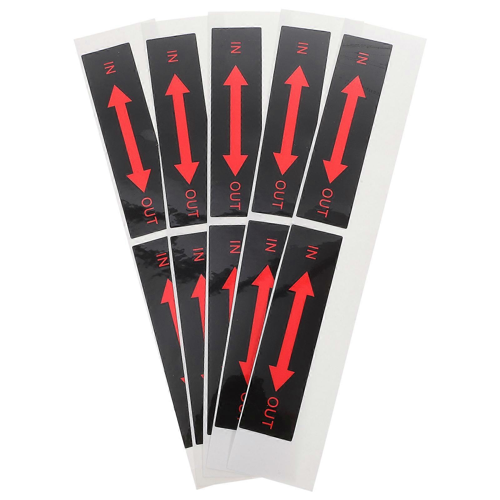 Facility Warning Sticker Arrow Sign for Safety Operation with 10Pcs Pack