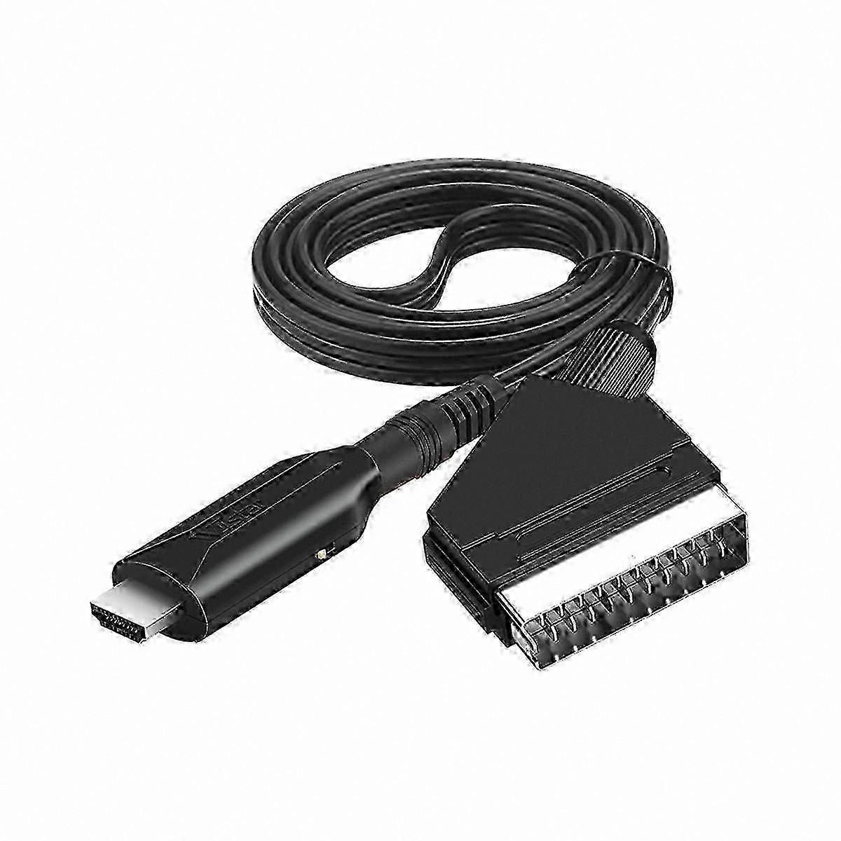 SCART to HDMI Converter for TV, DVD, and Gaming Systems - HD Video Adapter with o Support