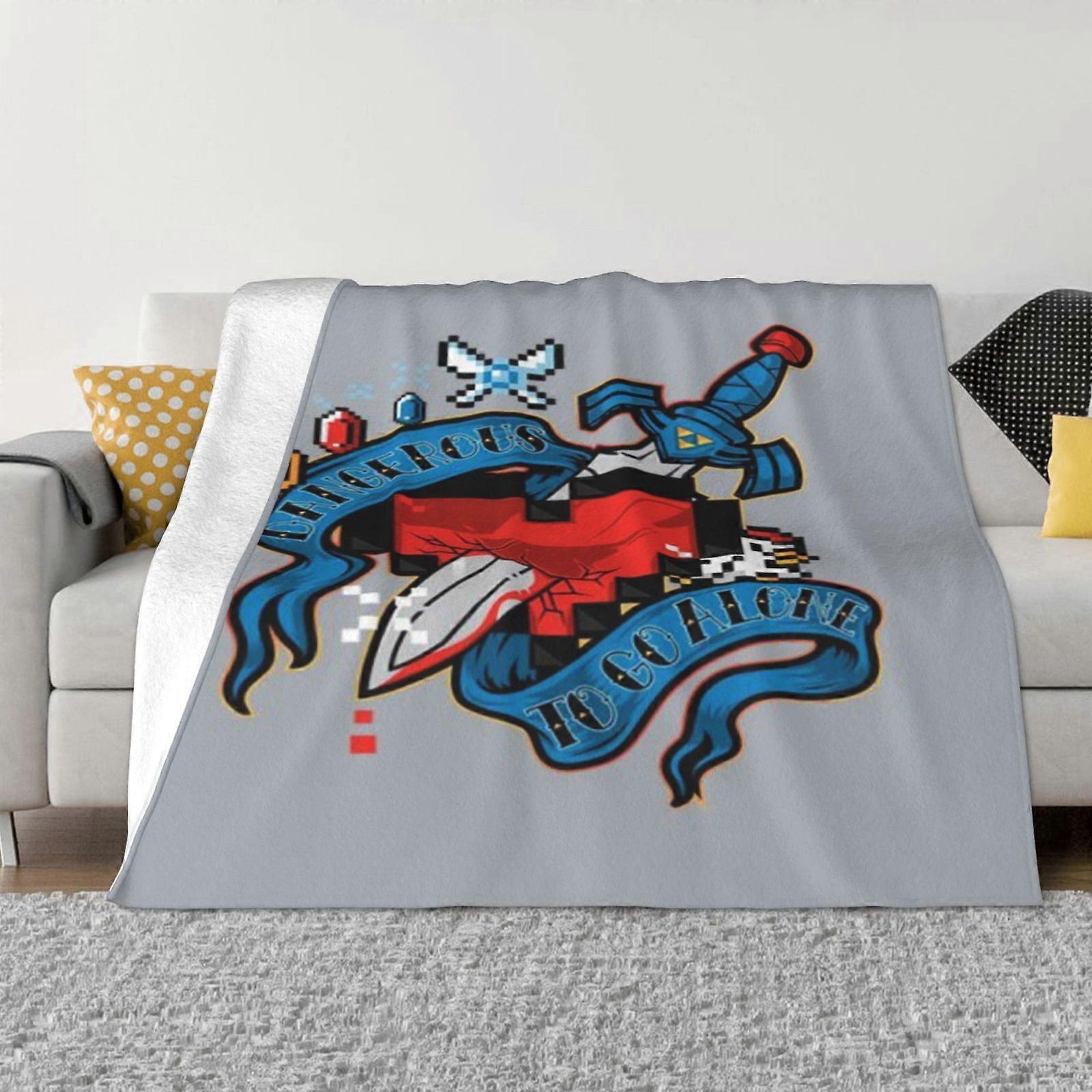 n1396 The Legend of Zelda Filt Super Soft Throw Blanket, Varm Lätt Plysch Filtar ju1396