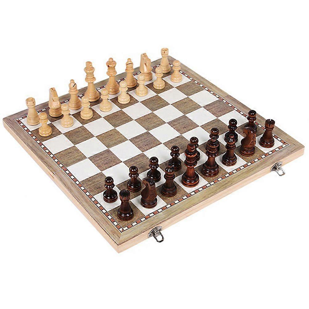 Folding Chess Kit For Children And Teenagers Featuring A Durable Wooden Chessboard In 24x24cm Size 1 Set