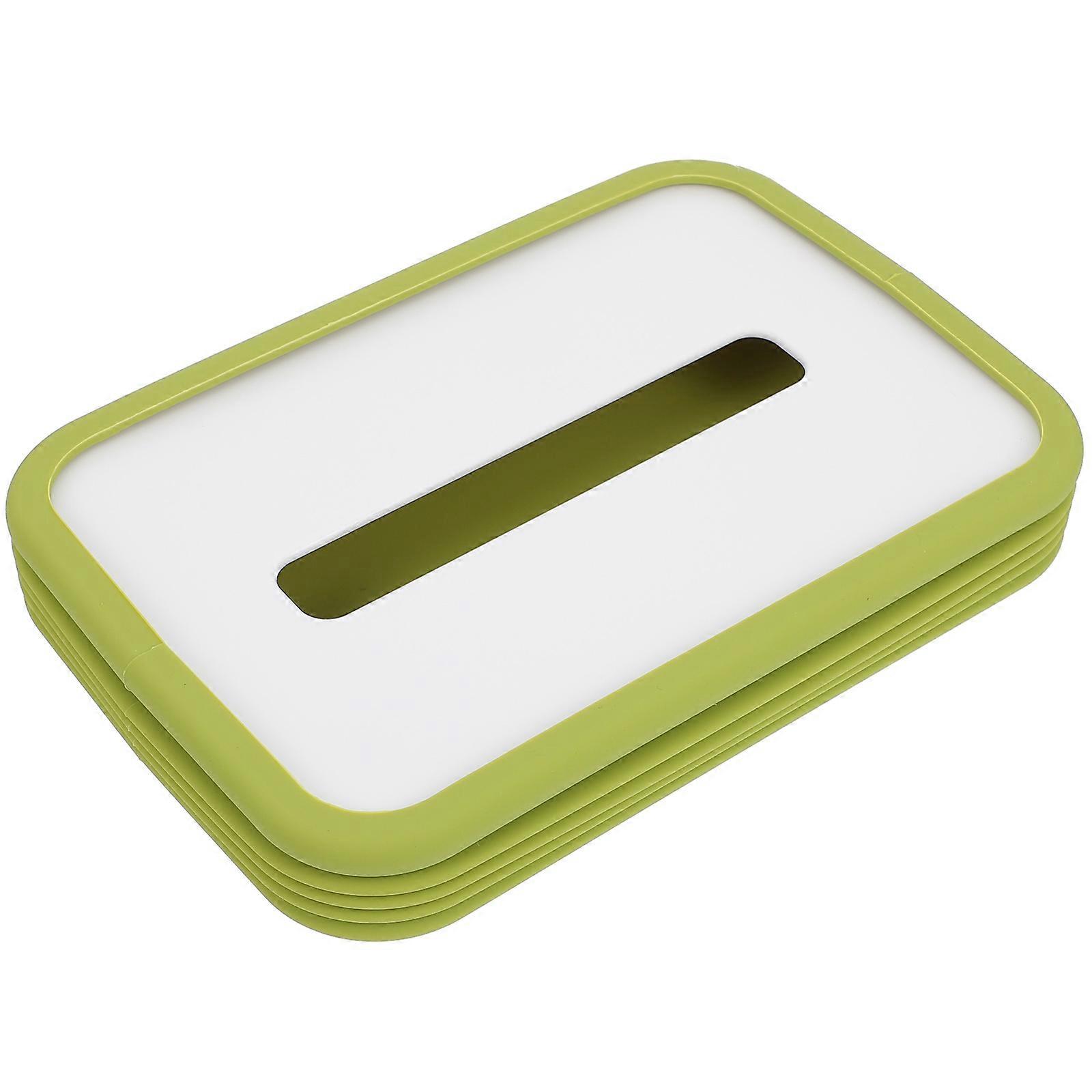 Napkin Box Tissue Box Holder for Storage Green Silicone Retractable
