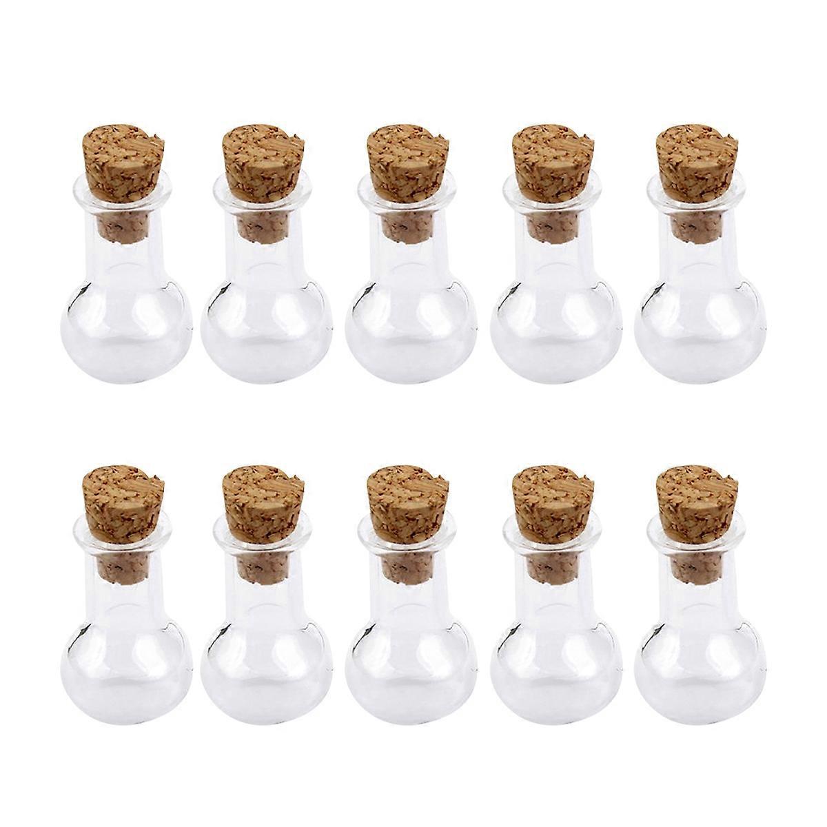 Glass with Bulb Shape Bottles for DIY 10Pcs Pack