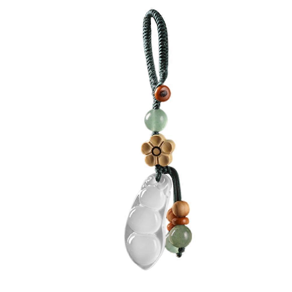 Chinese Style Stone Keychain Decor for Hanging 4Pcs Traditional Keychain Pendant