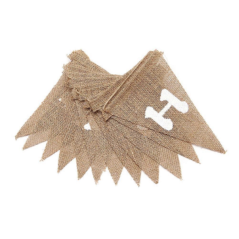 Happy New Year Banner Jute Cloth Decoration for 3.2m Party