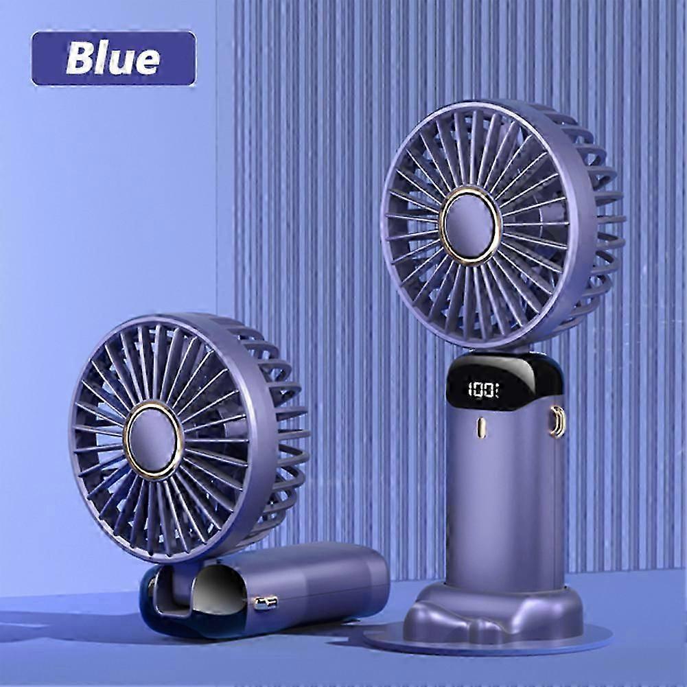 Portable USB Rechargeable Hand Fan - 5-Speed Foldable Design for Office and Home Use with Long Battery Life