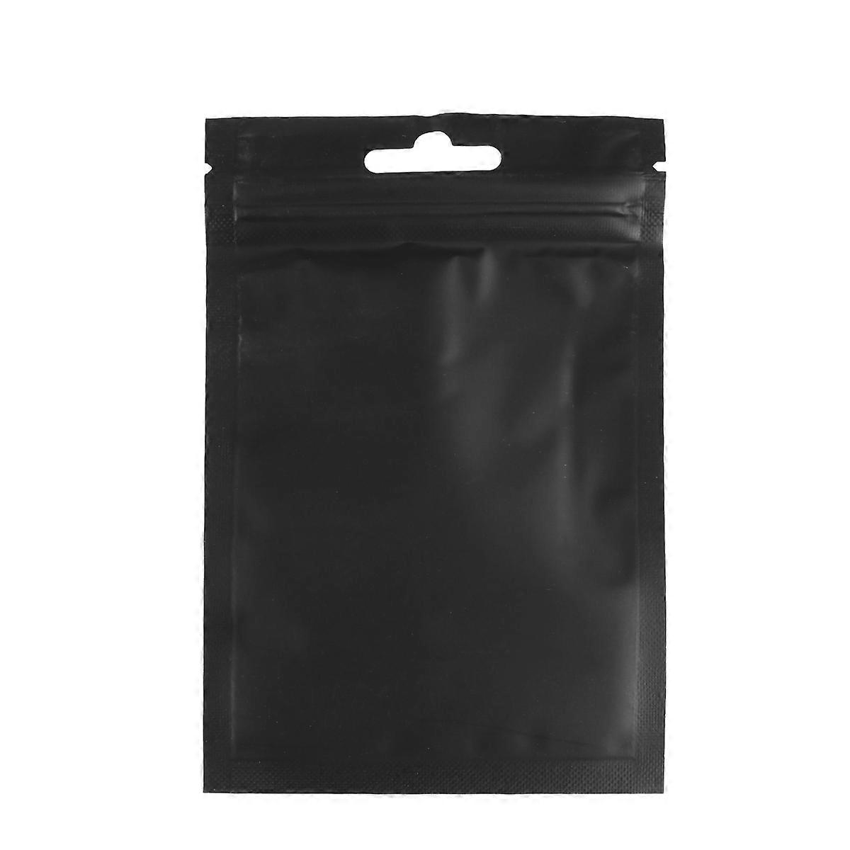 Metal Sealed Foil Zipper Zealed Bag for Storage Use 150Pcs Set Matte Black