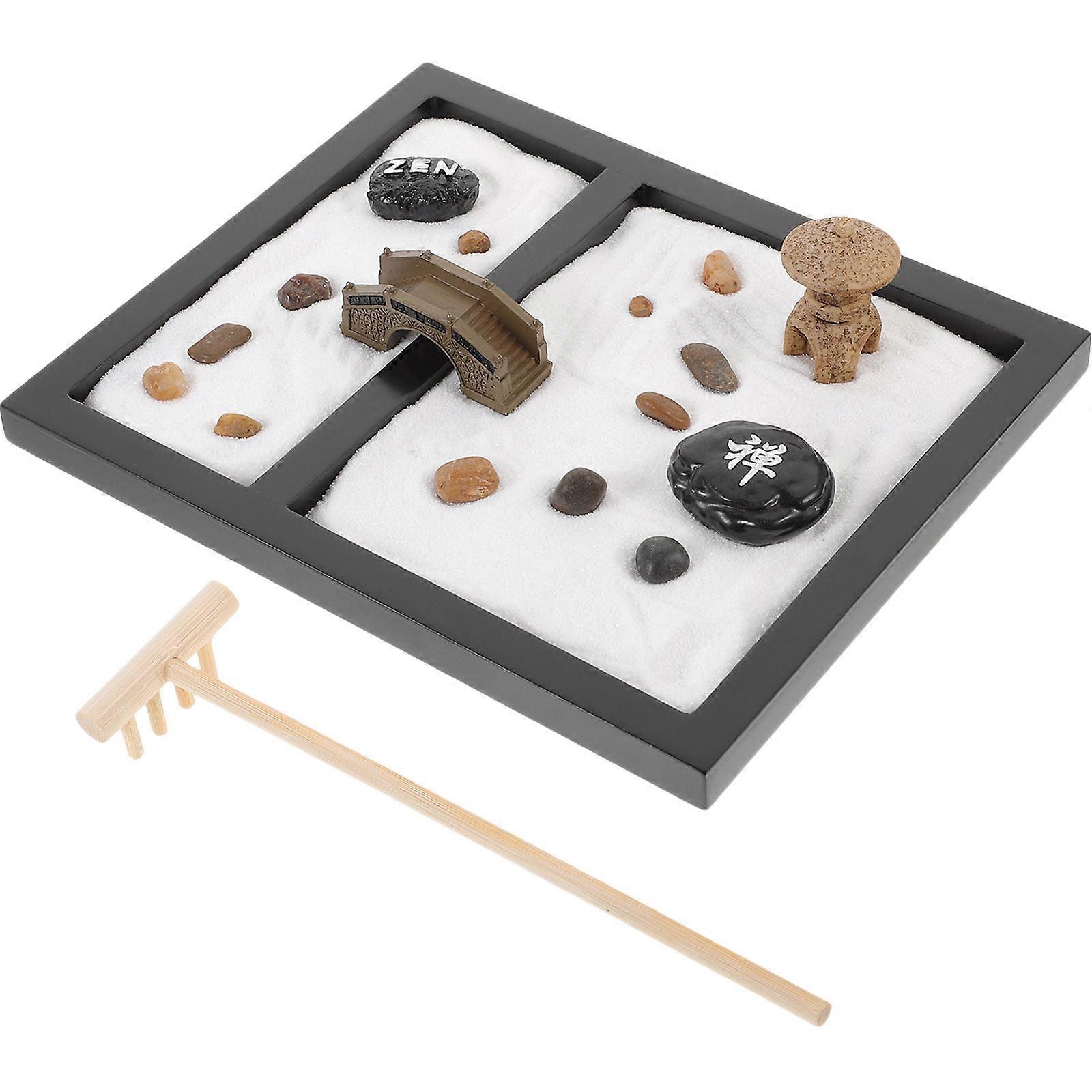 Sand Table for Desktop Use with Simulation Stones for Decoration