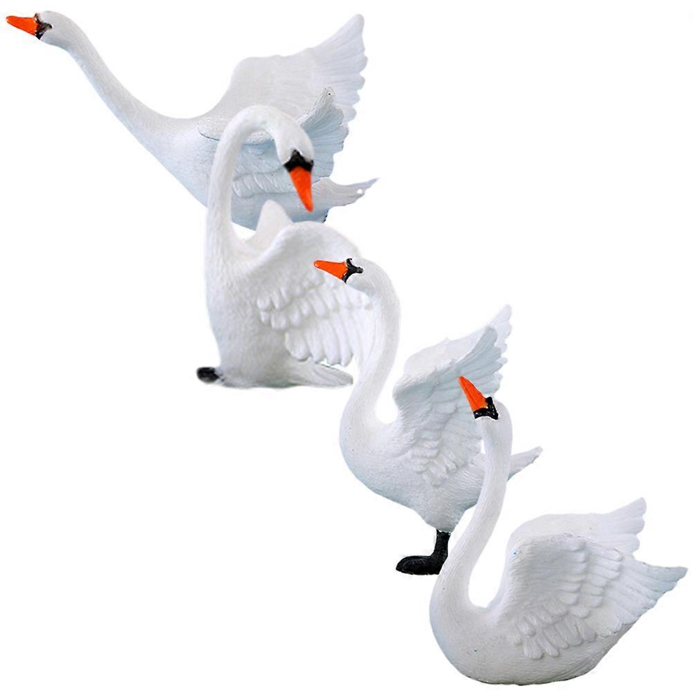 20Pcs Mini Swan Figurines Decorative Ornaments for Home and Garden