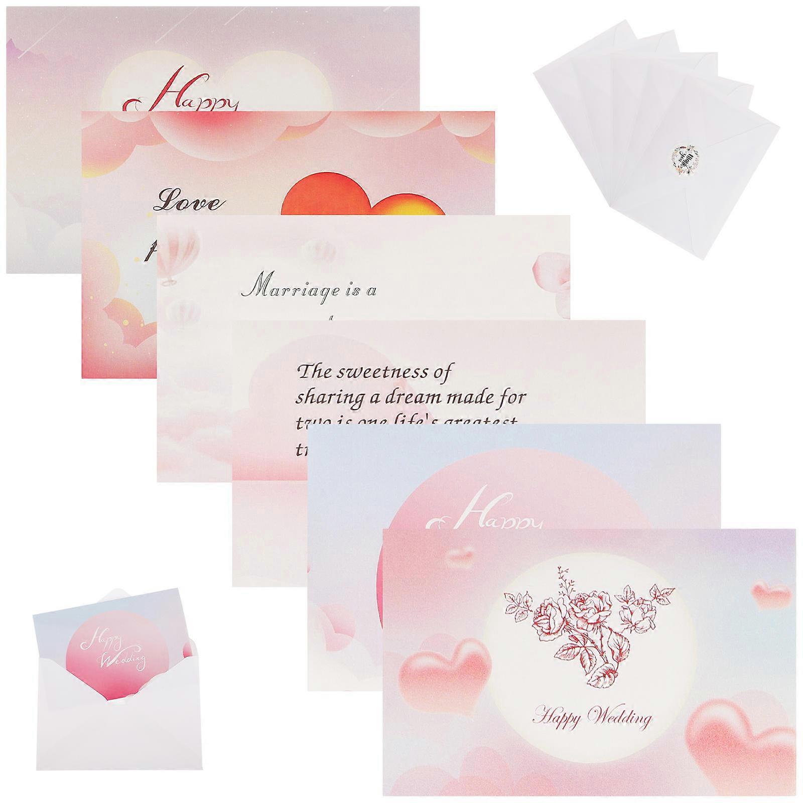 Assorted Color Wedding Invitation Cards with Envelopes for Party 60Sets