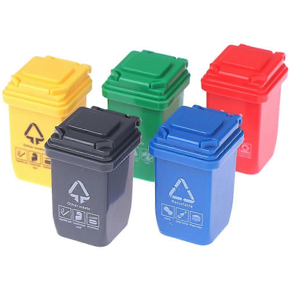 5Pcs Puppenhaus Mülleimer Miniatur Mülleimer Mini Abfallbehälter Prop
