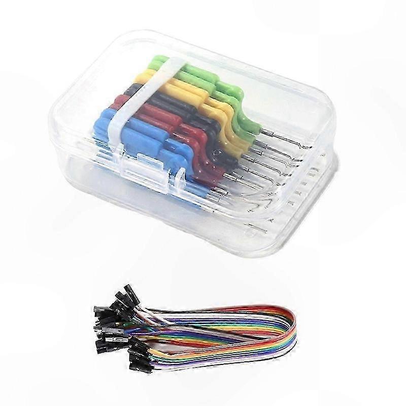 10PCS IC Test Clips with Jumper Wires 40V 2A Ultra Small for Electronics Testing