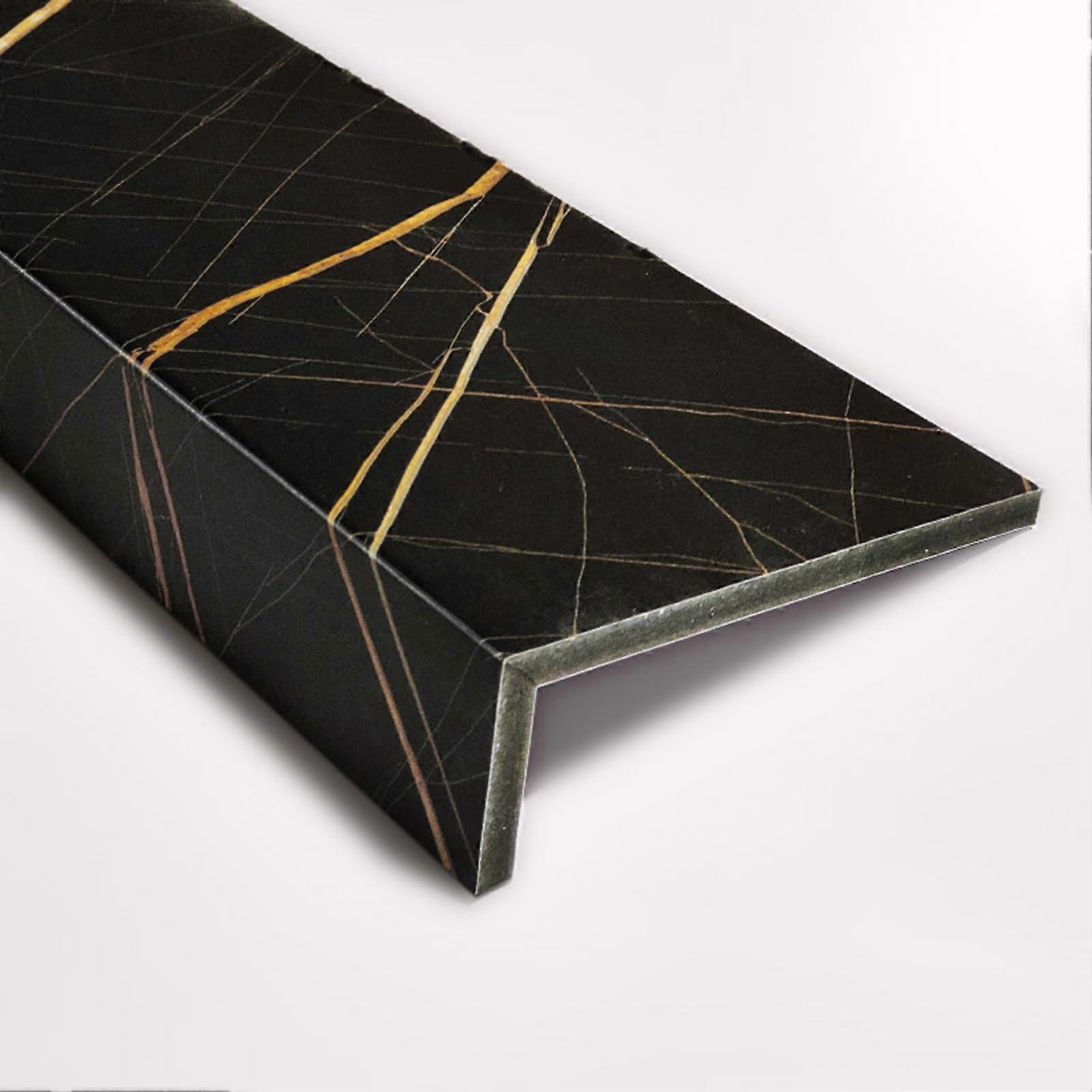 Black Gold Window Sill Guard Acrylic Sill Capping Tile Finish 180cm L X 30cm W Office Hotel Decor